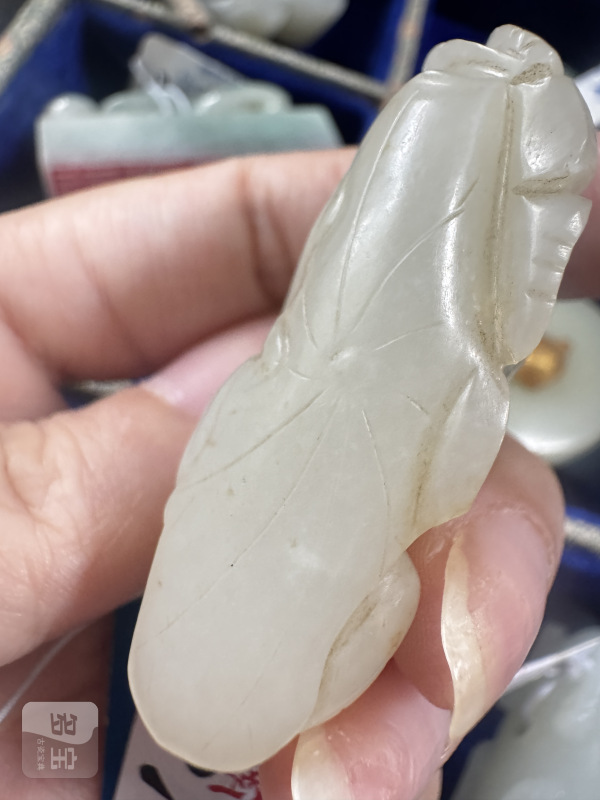 清 玉带皮鹭鸶坠 - 图7